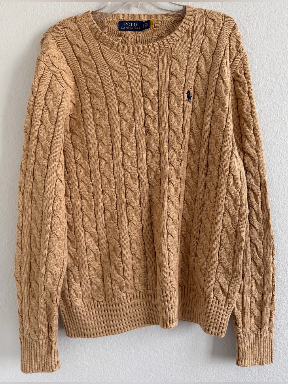Polo Ralph Lauren Cable Knit Cotton Crewneck Sweater - Picture 2 of 9